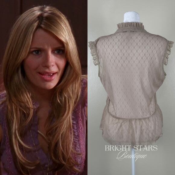 Rare Lace Top ALT Beige ASO The OC Marissa Cooper One Tree Hill Brooke Davis - Picture 2 of 12